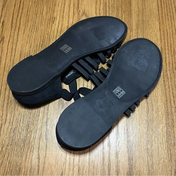 NEW Eileen Fisher Rato Stretch Black Sandal Sz 8.5 - Picture 7 of 8